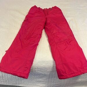 Pink snow pants